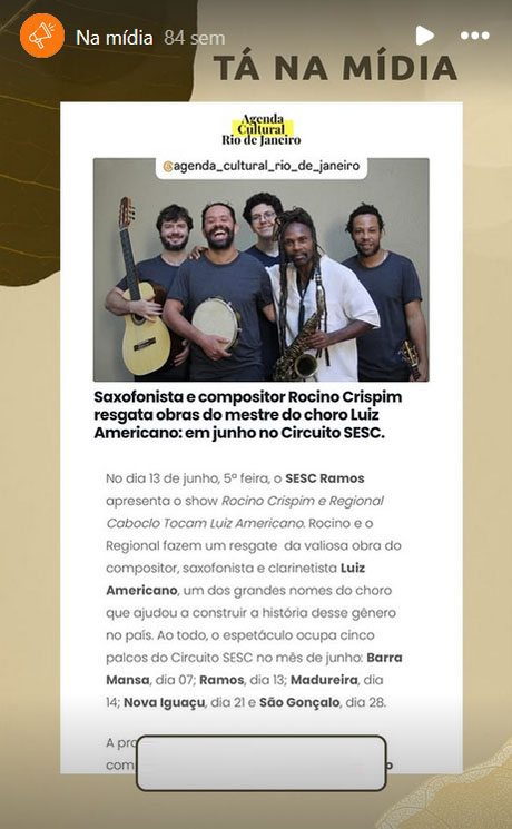 Apresentação anterior do espetáculo