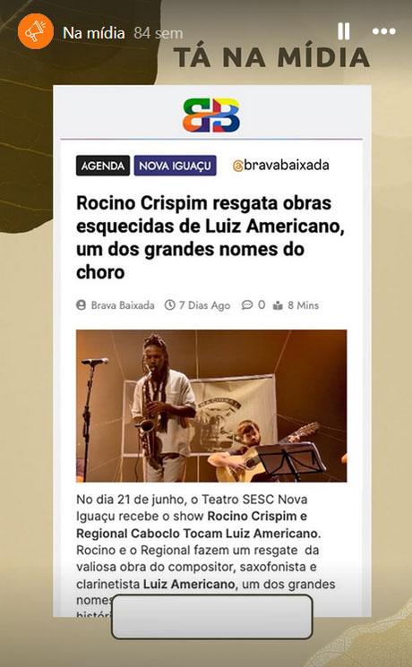 Apresentação anterior do espetáculo